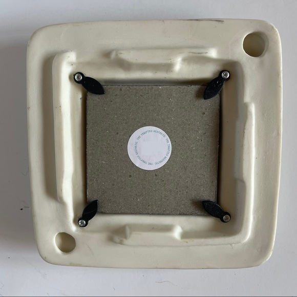 Vintage Ceramic Rose Picture Frame Ornate Antique Photo Holder Blue Floral Decor - Picture 5 of 6